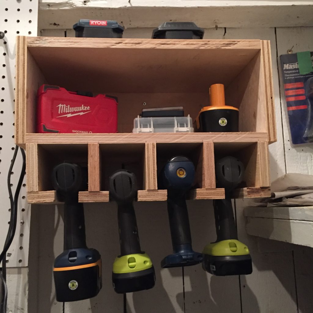 cordless drill storage dock