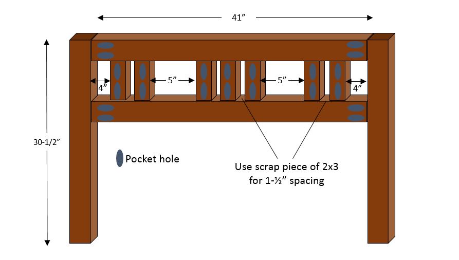 DIY outdoor bench