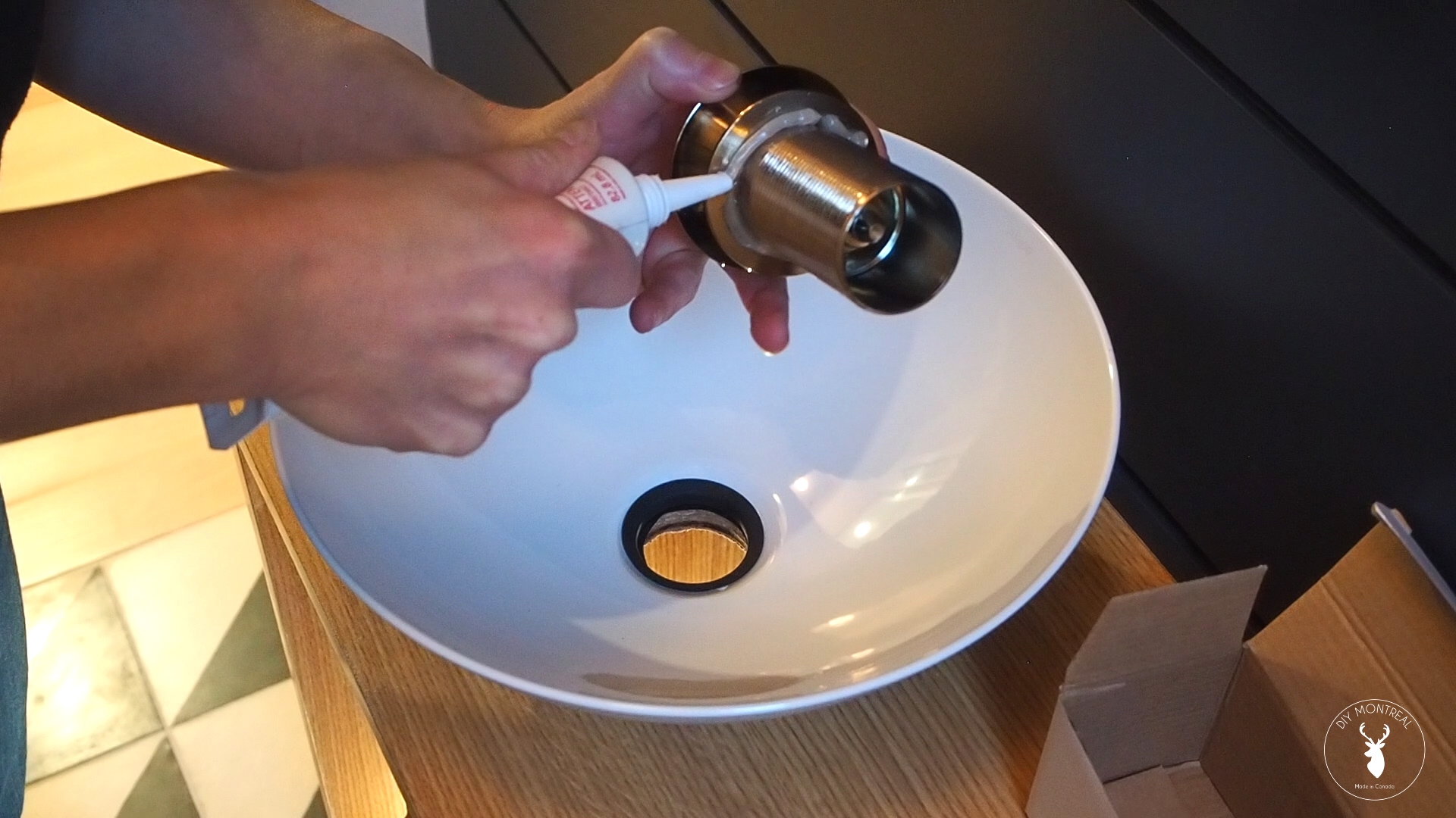 using silicone for bathroom sink drain