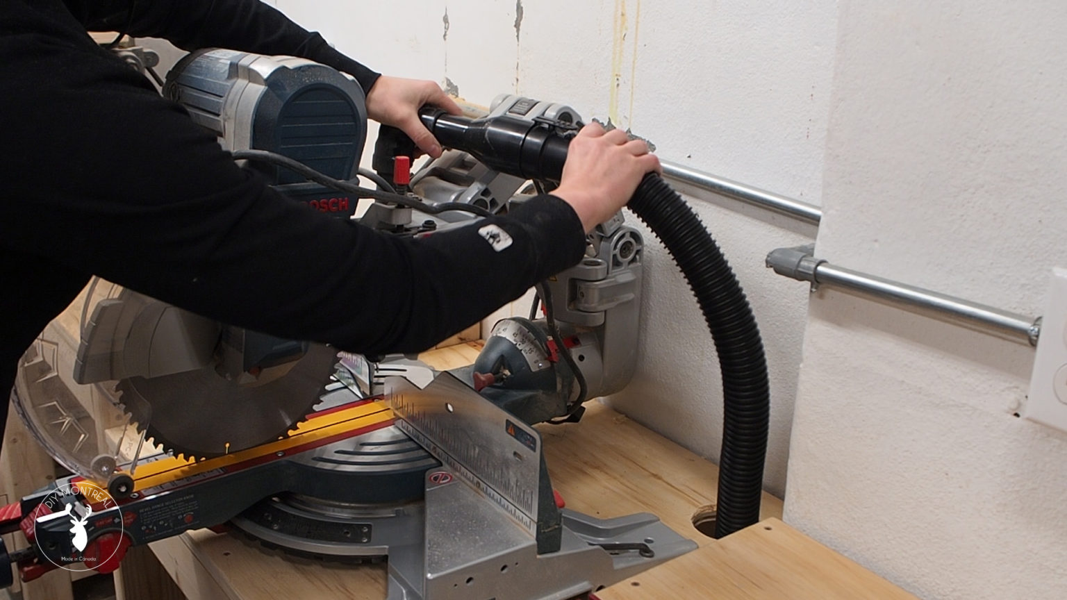 Miter Saw Dust Collection DIY Montreal