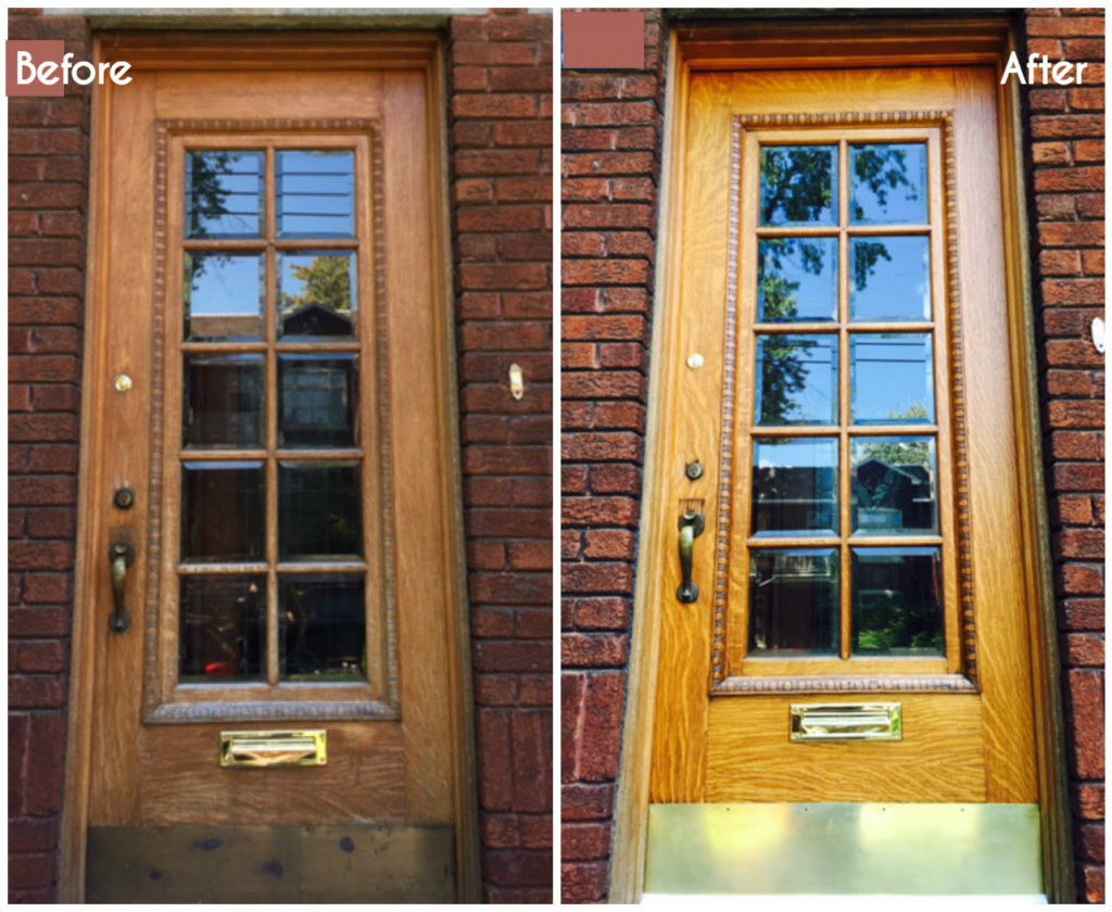 refinish exterior wood door