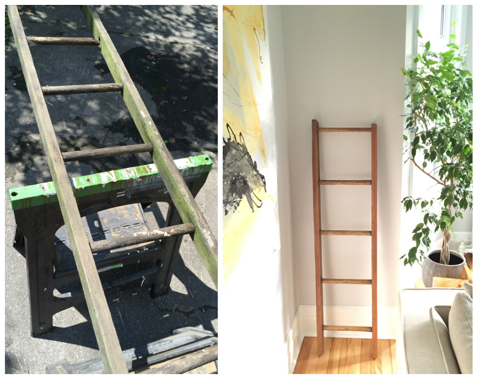 DIY decorative wall ladder