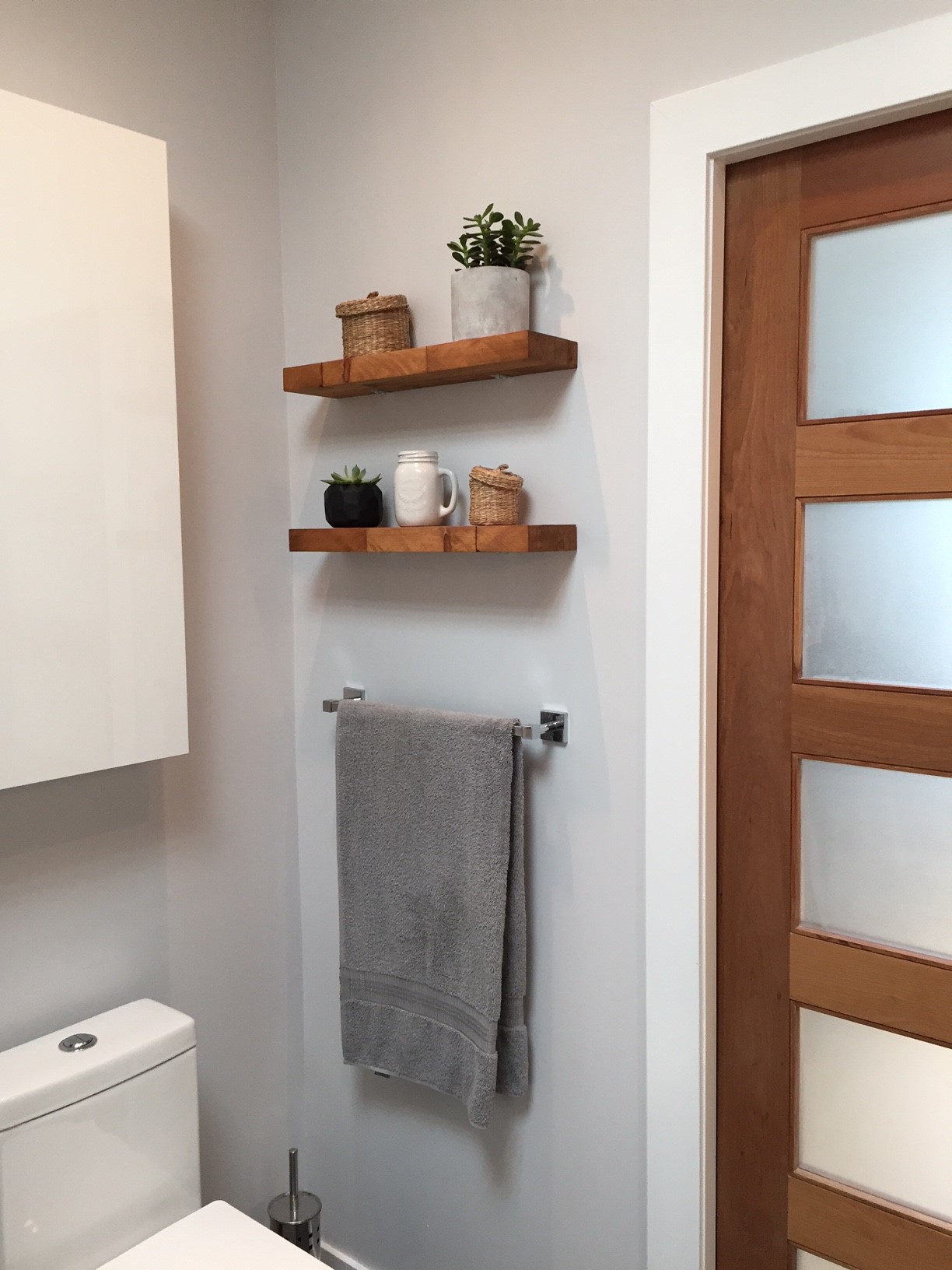 butcher block shelf