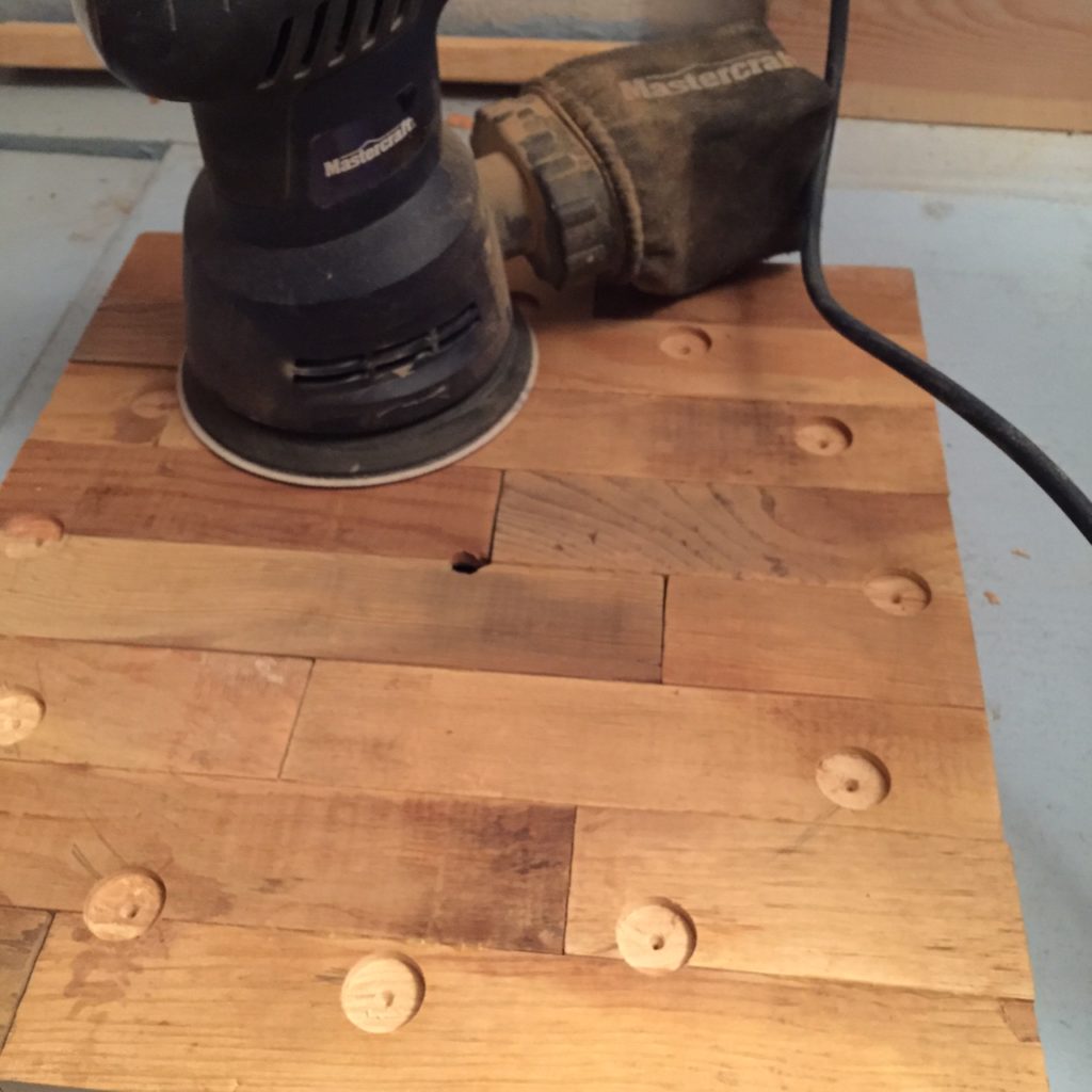 DIY butcher block clock