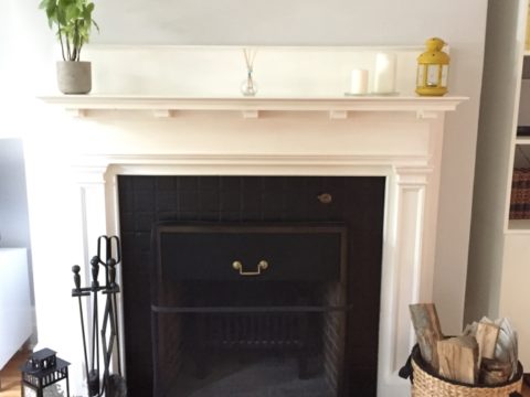 fireplace mantel makeover