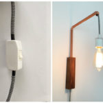 Wood Chandelier lamp cord switch