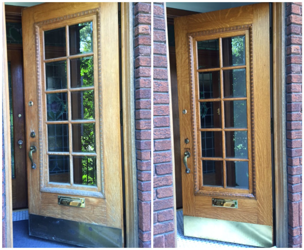 refinish exterior wood door