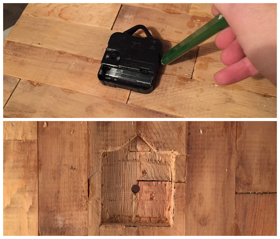 diy butcher block clock