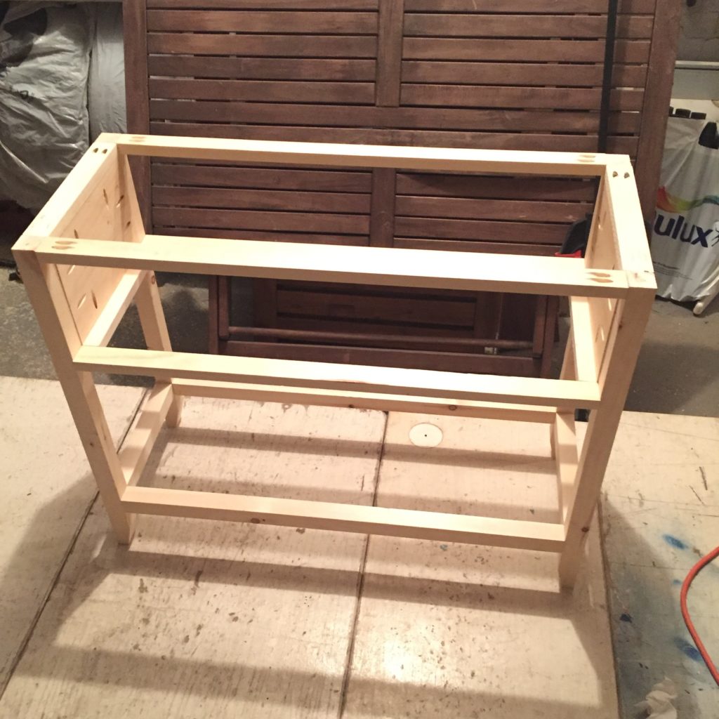 3 drawer compact console table