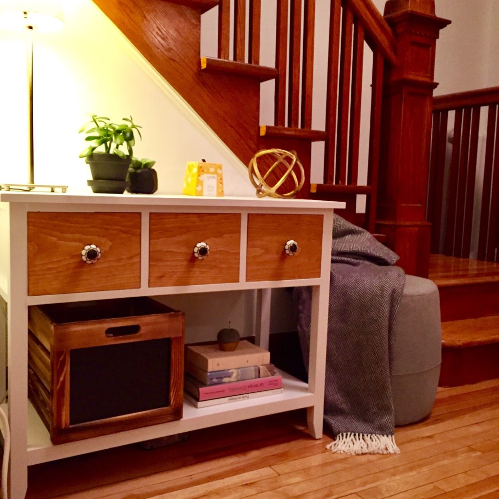 diy 3 drawer compact console table