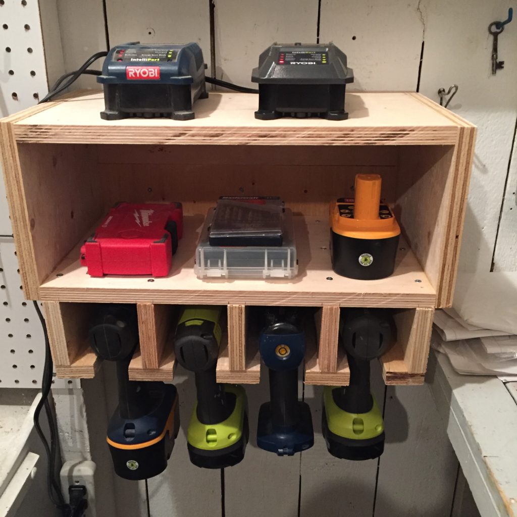 cordless drill storage dock