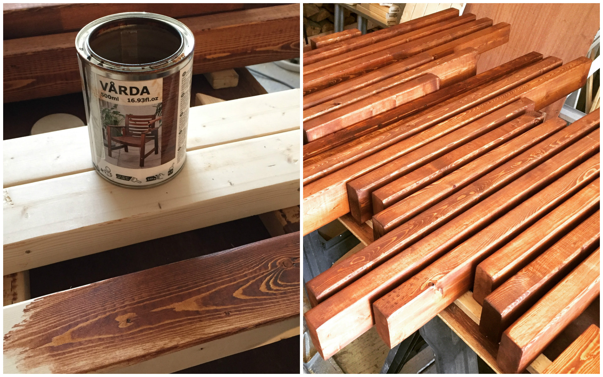 DIY outdoor seating wood bench patio deck furniture DIY Montreal