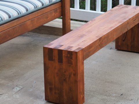 Modern 2x4 bench or coffee table