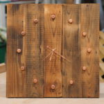 Copper pipe table lamp reclaimed pallet wood clock