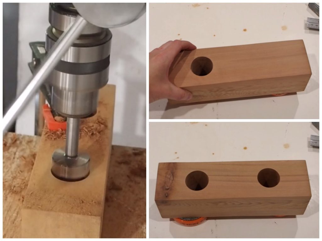 DIY Wood block Edison lam