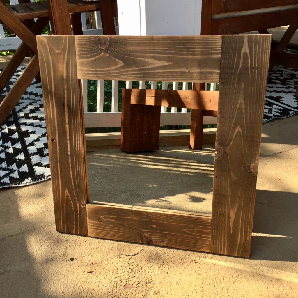 Reclaimed wood mirror frame DIY Wooden mirror frame
