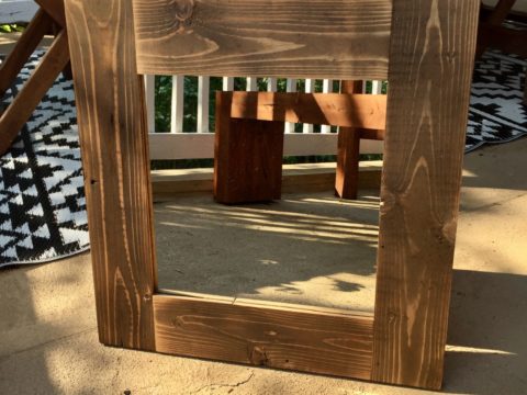 DIY Wooden mirror frame