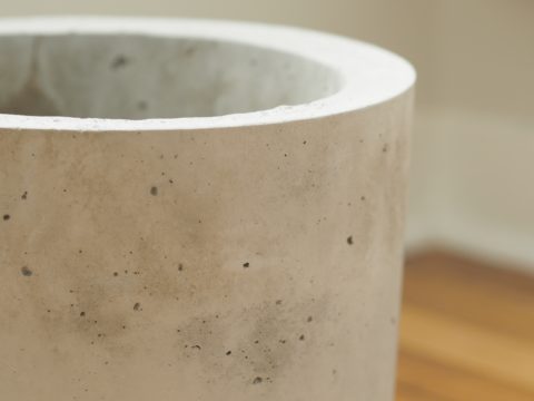 DIY large round concrete planter