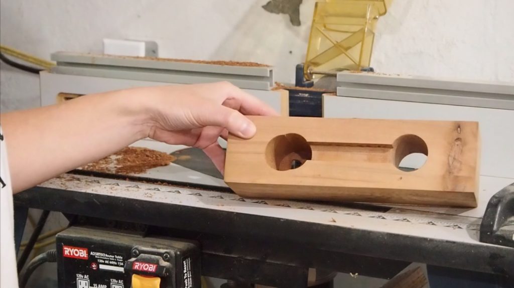 DIY Wood block Edison lam