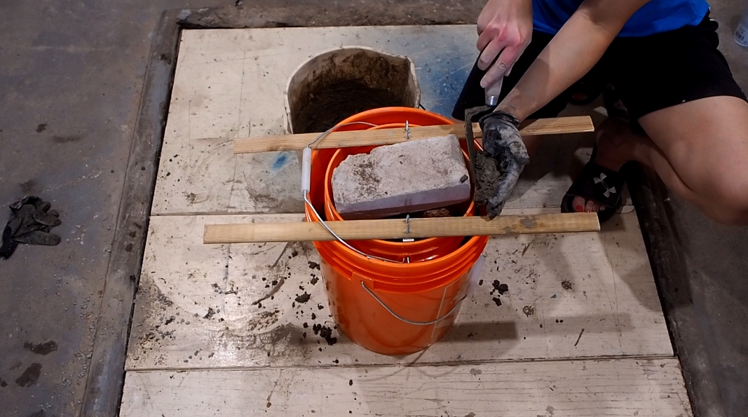 DIY large round concrete planter