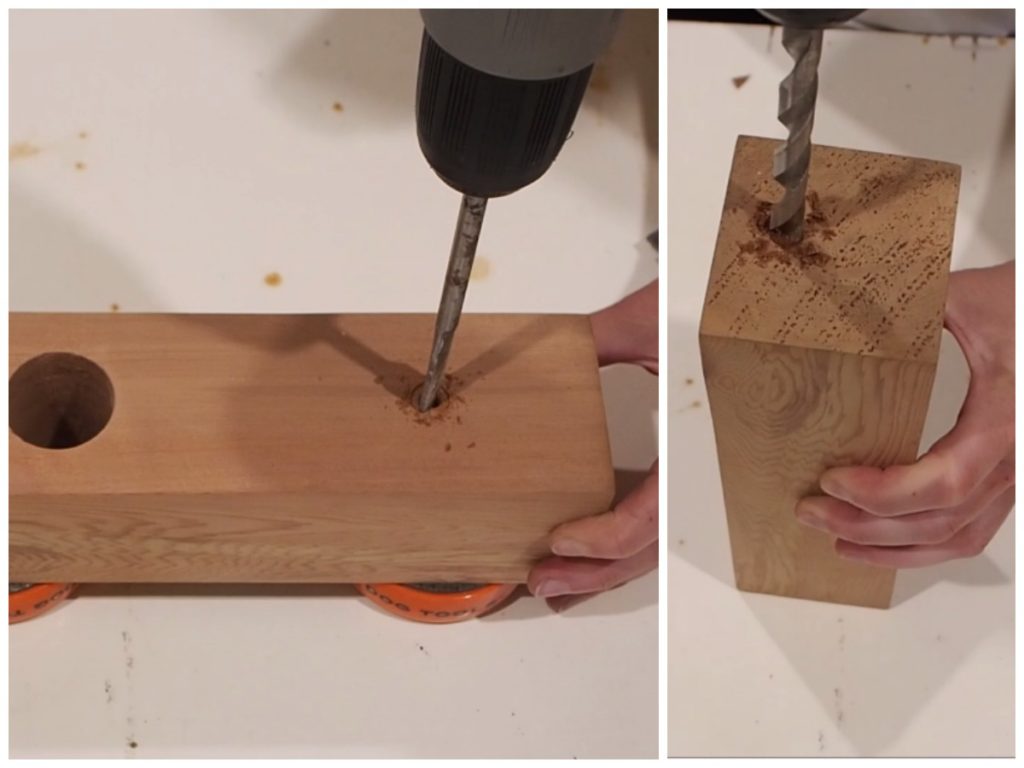 DIY Wood block Edison lam