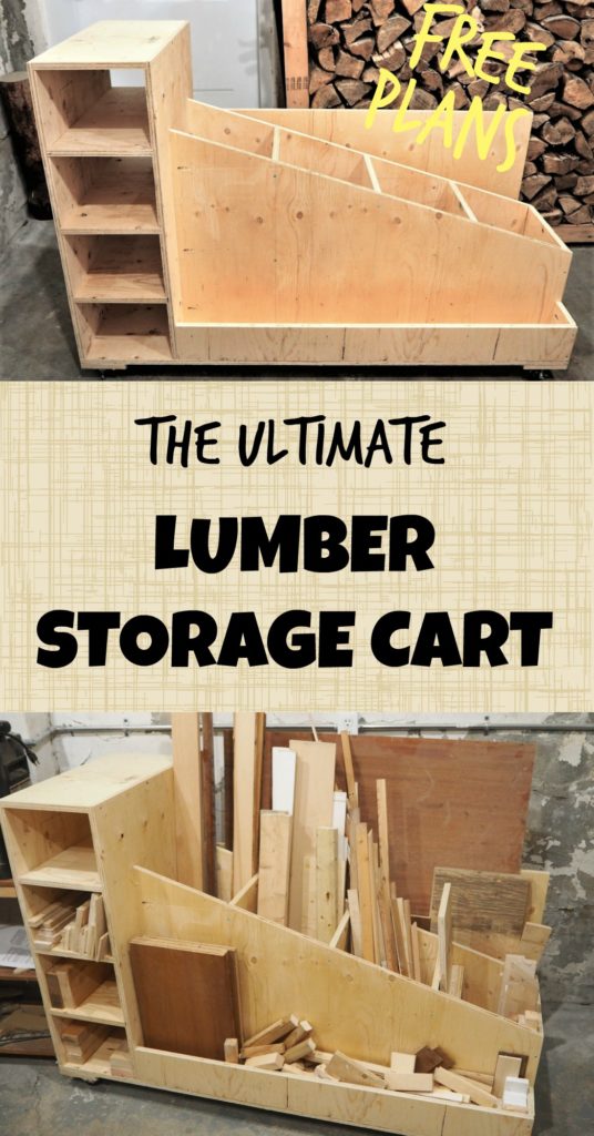 rolling mobile lumber storage rack