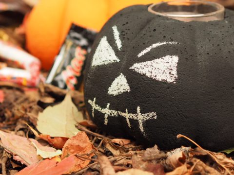 Concrete Halloween Jack-O-Lantern