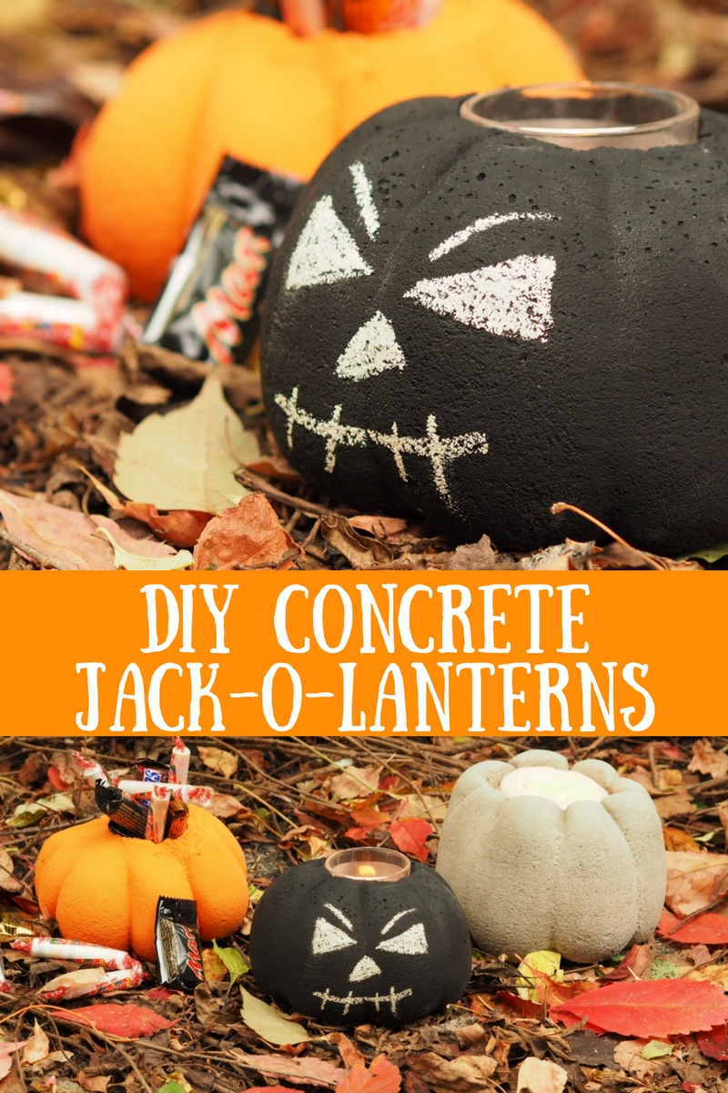 Concrete Halloween Jack-O-Lanterns – DIY Montreal