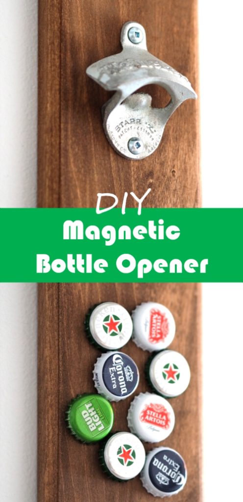 DIY bottle opener with magnetic catch