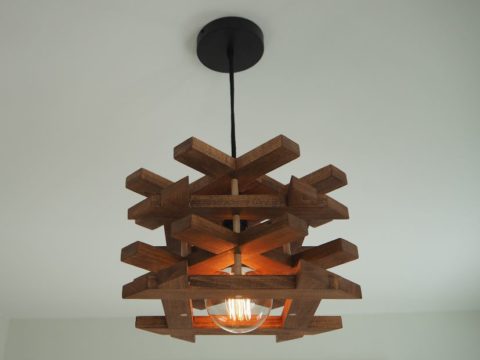 How to make a pendant light out of wood