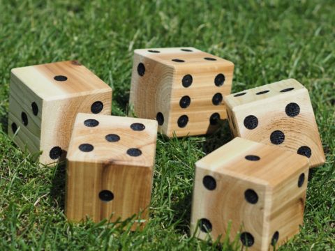 DIY lawn dice outdoor game