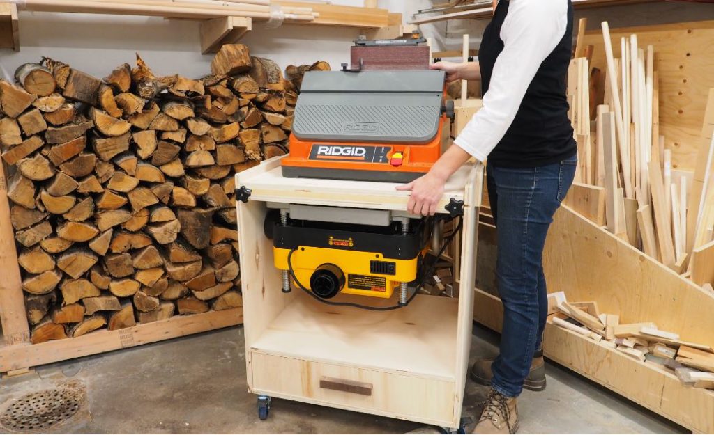 Flip Top Tool Stand for Planer / Sander Flip Top Tool Cart - Dewalt DW735 planer Ridgid oscillating spindle sander