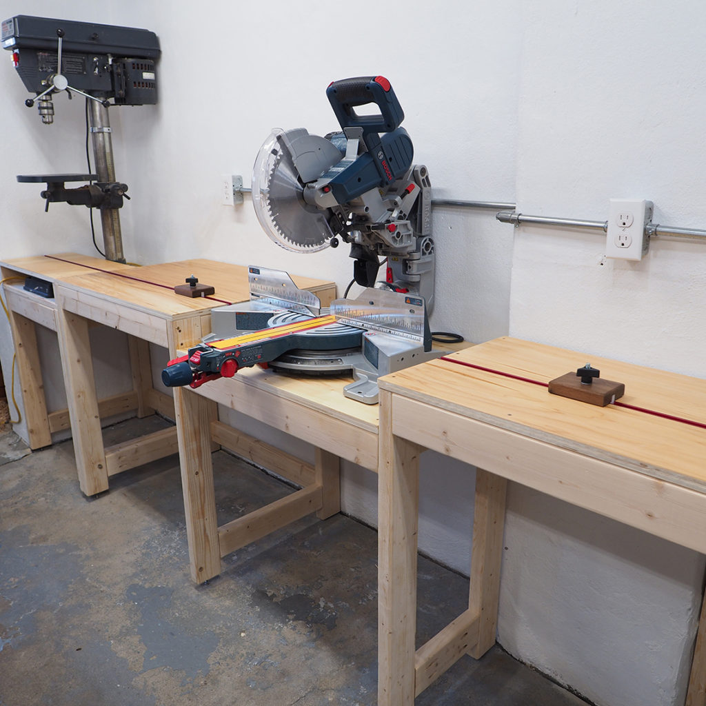 Miter Saw Station Miter saw station - simple 2x4 build