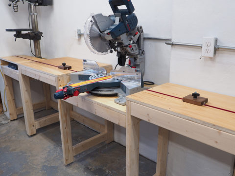 Miter saw station - simple 2x4 build