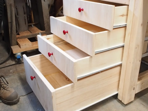 How to make drawers with bottom mount slides