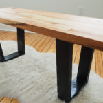 Build a bench with trapezoid legs