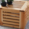 Outdoor side table built using dowels
