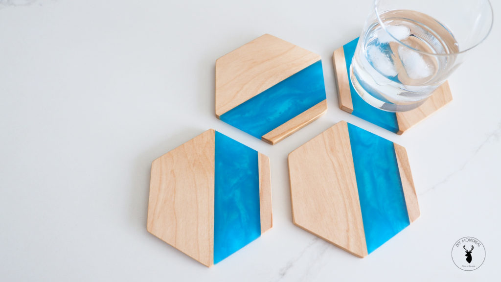 DIY Wood & Epoxy Hexagon Coasters | DIY Montreal
