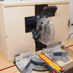 Workshop Lighting Tutorial Miter Saw Dust Collection - Dust hood with sliding doors