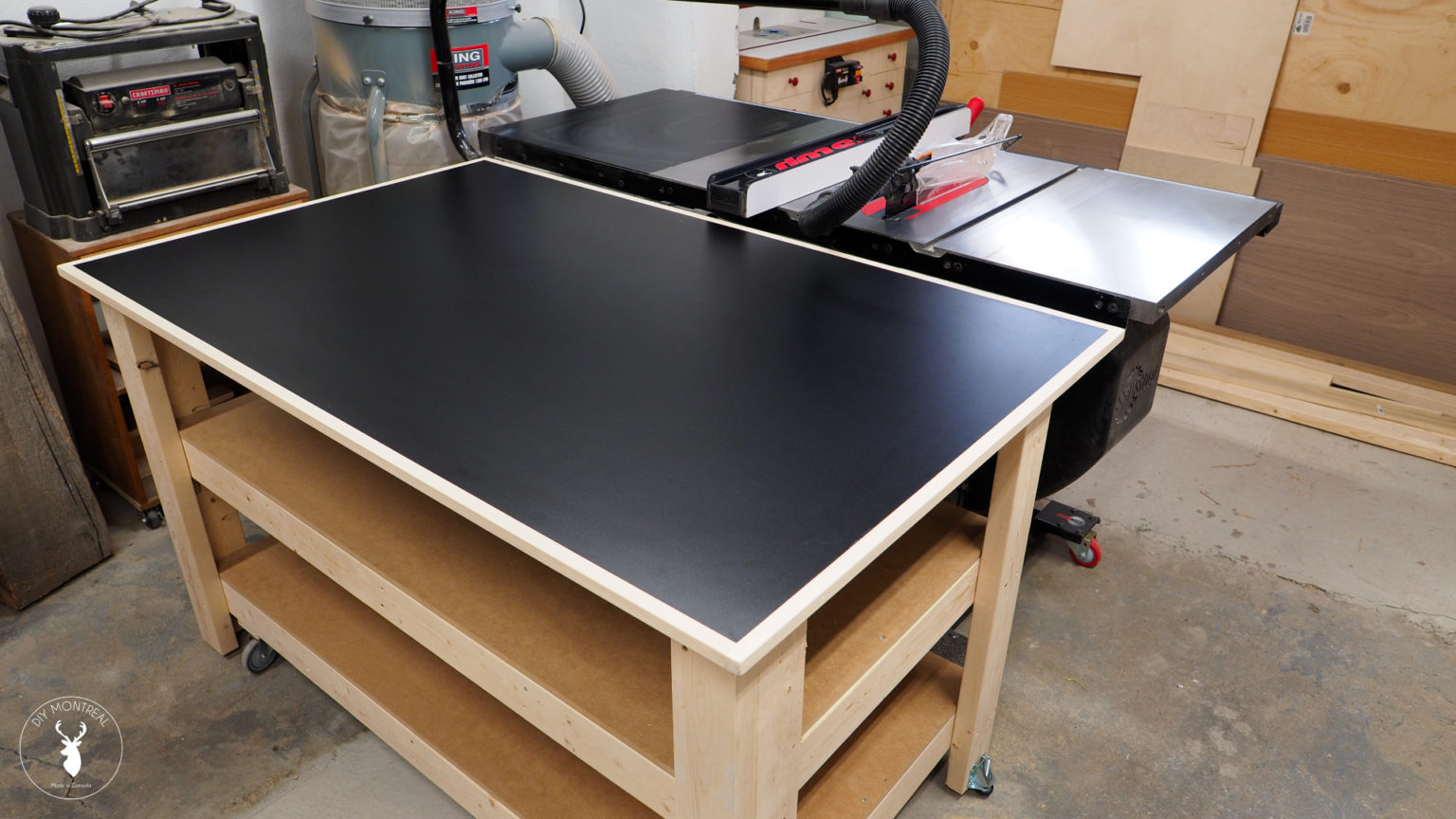 Outfeed Table / Workbench Mobile & Leveling DIY Montreal
