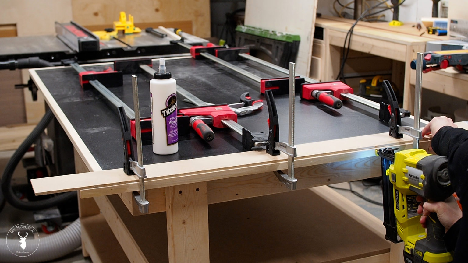 Outfeed Table / Workbench Mobile & Leveling DIY Montreal