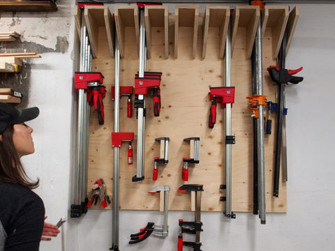 Universal clamp storage - clamp rack