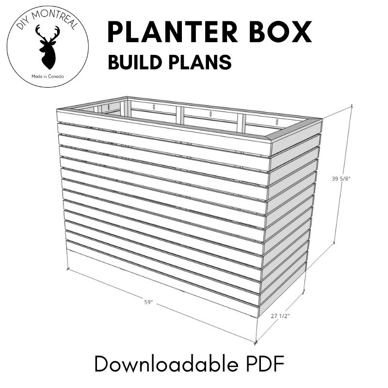 DIY deep slatted box raised garden | Build Plans | DIY Montreal