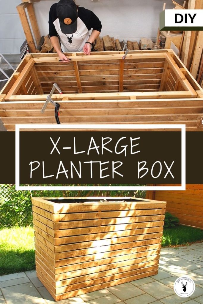 Diy Slatted Planter Box Raised Garden, How To Build A Large Wooden Planter Box