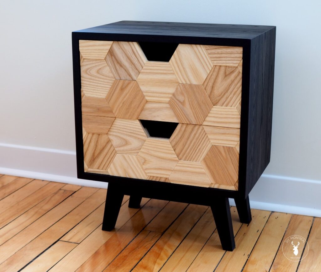 How to build a mid-century nightstand with hexagon drawers