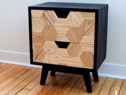How to build a mid-century nightstand with hexagon drawers