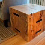Refinishing IKEA outdoor furniture building furniture from an old timber beam