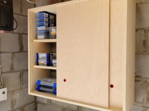 DIY Storage Cabinet with Sliding Doors