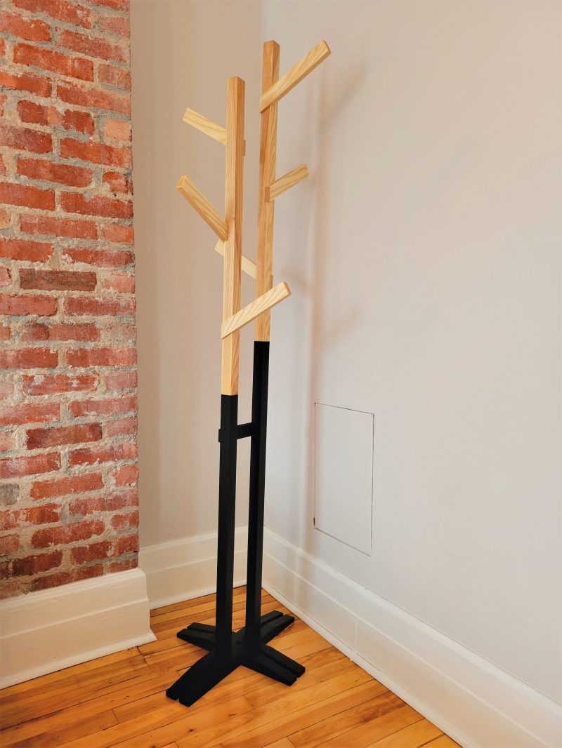 DIY Modern Free Standing Coat Rack