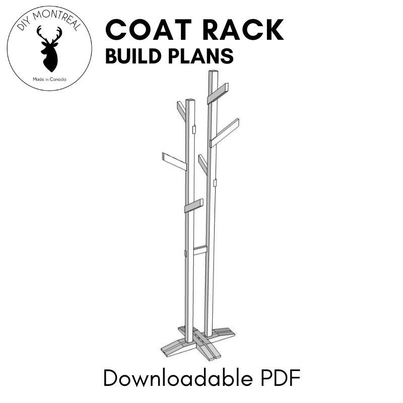 DIY Modern Free Standing Coat Rack